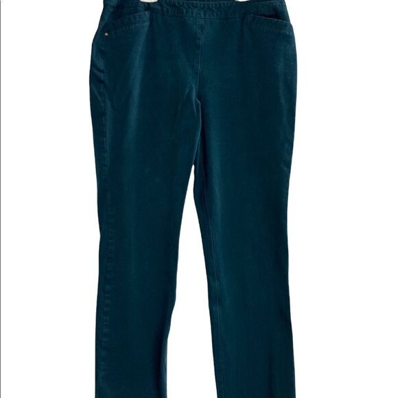 CHICO’S, So Slimming, Women’s Jeggings/Leggings, Size 1, US Sz 8, Green, pull on - Picture 1 of 7